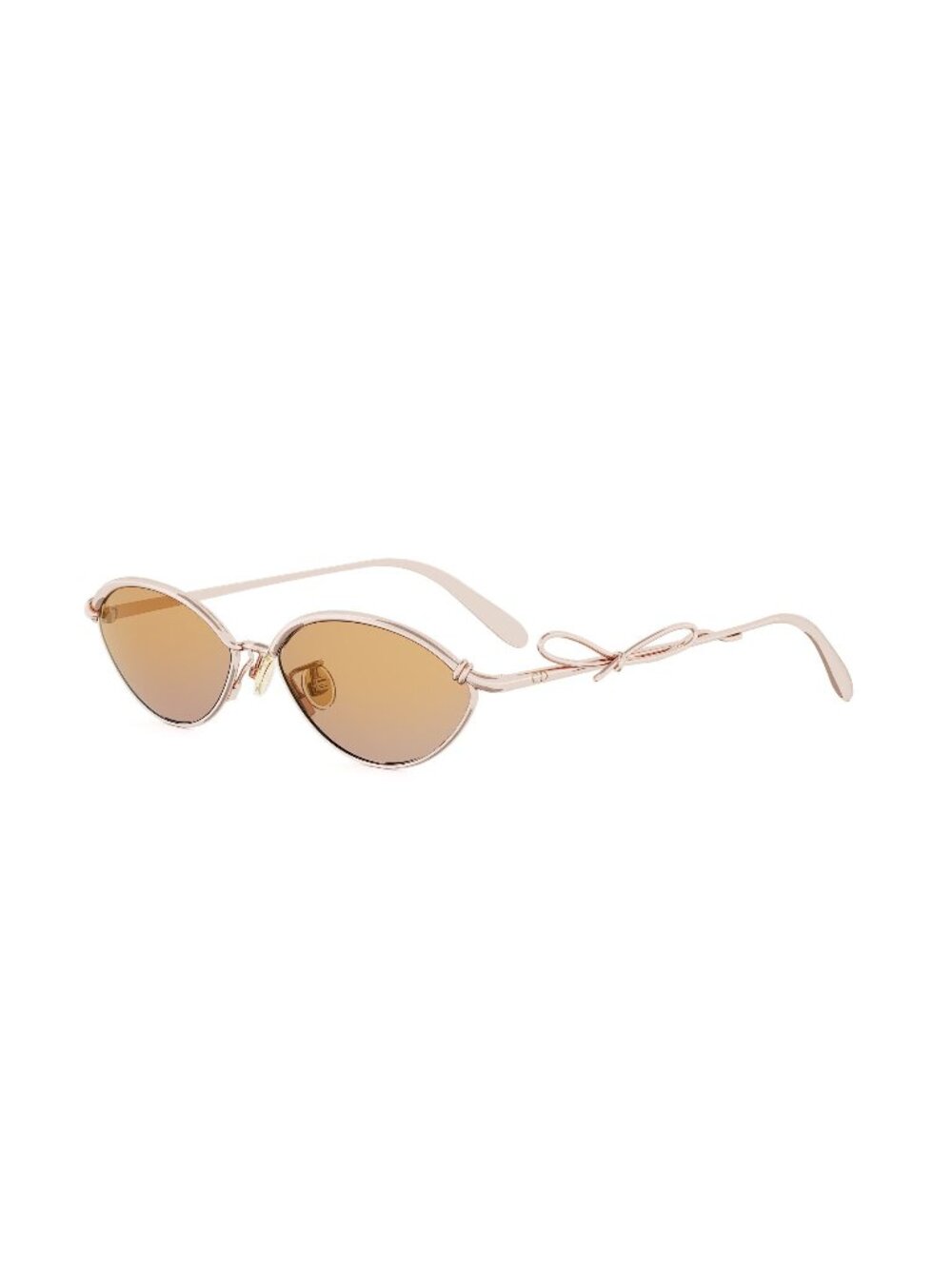 New DIOR Women's Sunglasses Metal Frame BOW R1U CD40280U D0L6 28L 55 Rose Oval